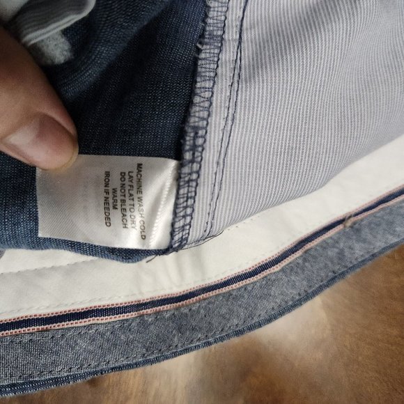 Johnnie O Shorts Mens 38 Blue Linen Cotton Blend Chino Golf Lightweight Gorpcore - Picture 10 of 11